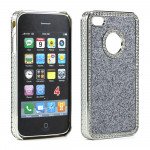 Wholesale iPhone 4 4S Glitter Diamond Chrome Case (Silver)